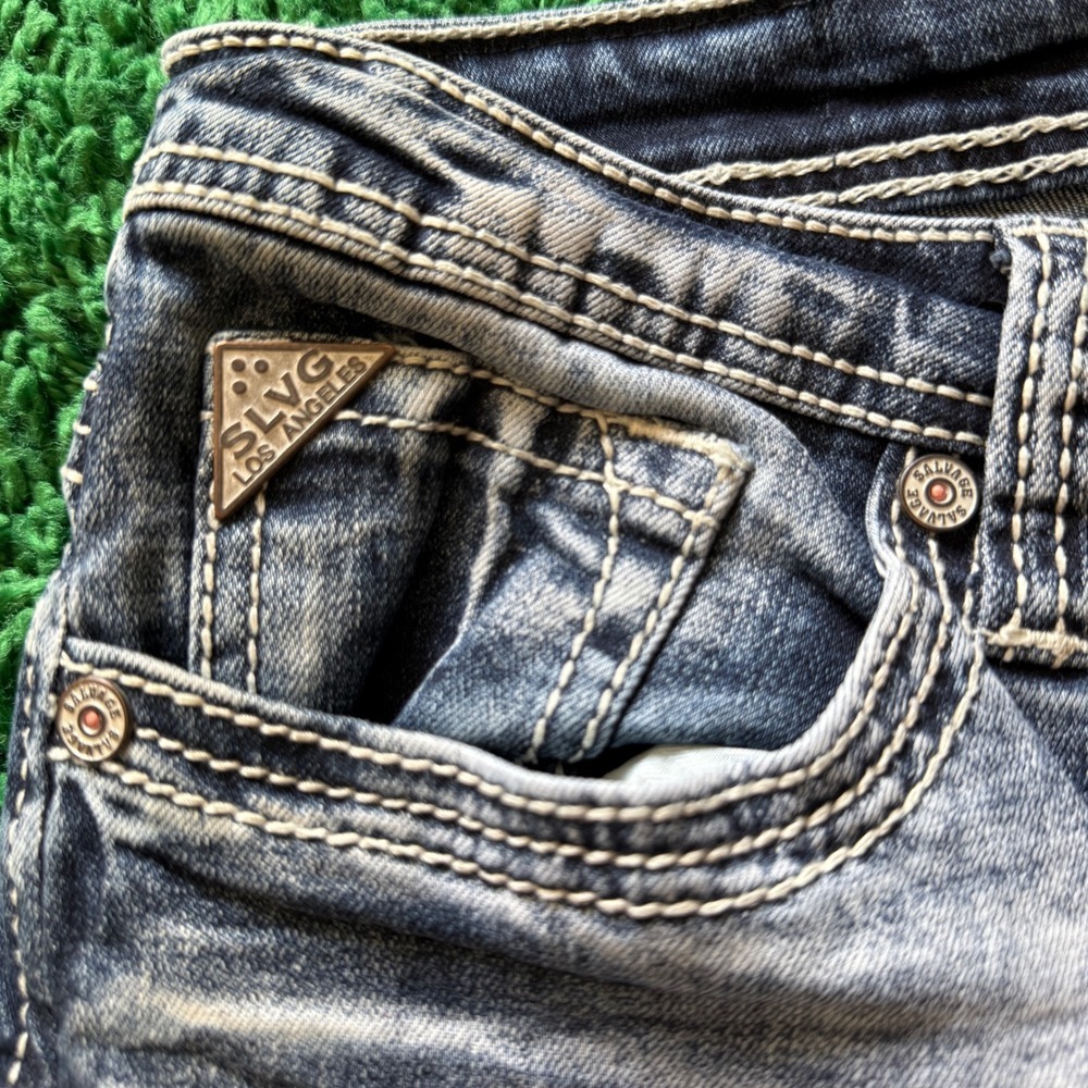 Salvage Havoc Straight Slim Fit Jeans BOH Wash Exclusive Buckle - Picture 5 of 11